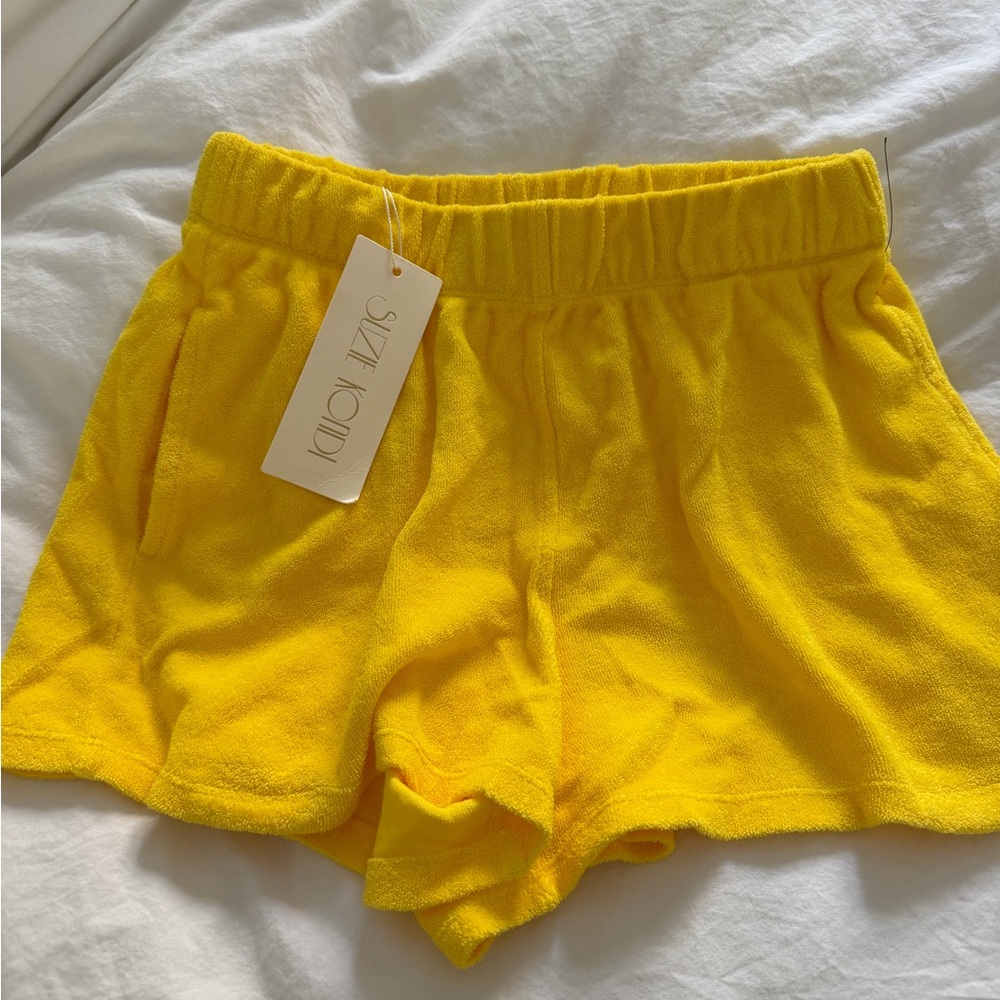 Suzi Kondi Vibrant Yellow Terry Shorts